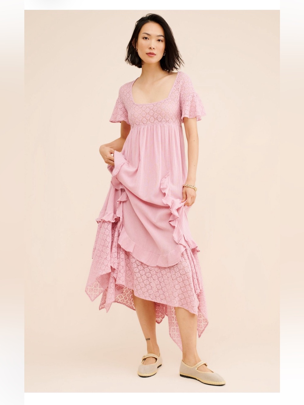 Free People Bring The Romance Midi Dress